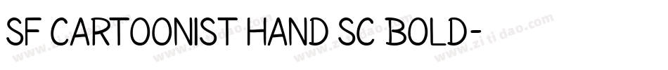SF Cartoonist Hand SC Bold字体转换